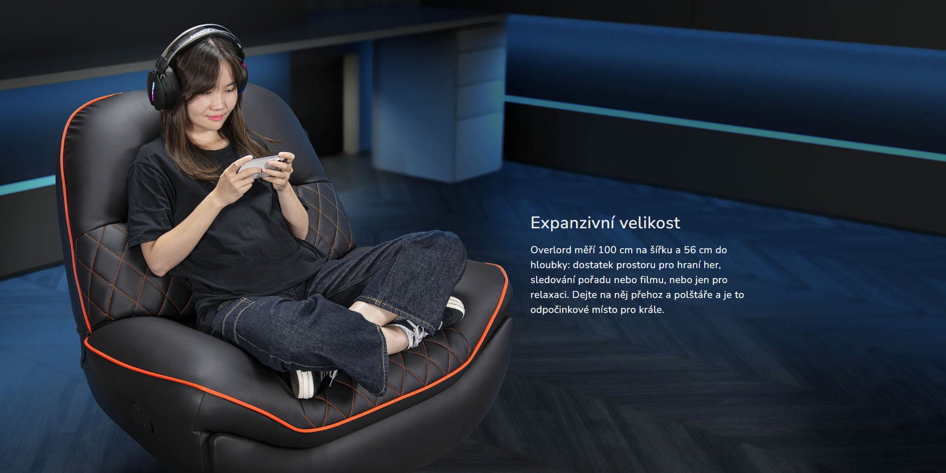 Detail konstrukce herního křesla Cougar Overlord pevný rám